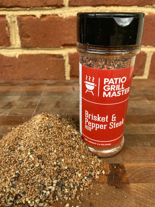 Patio Grill Master Brisket and Pepper Steak Rub for smoking or grilling beef