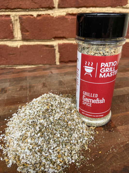 Patio Grill Master Grilled Gamefish Spice for all seafood, especially swordfish, tuna, and mahi-mahi