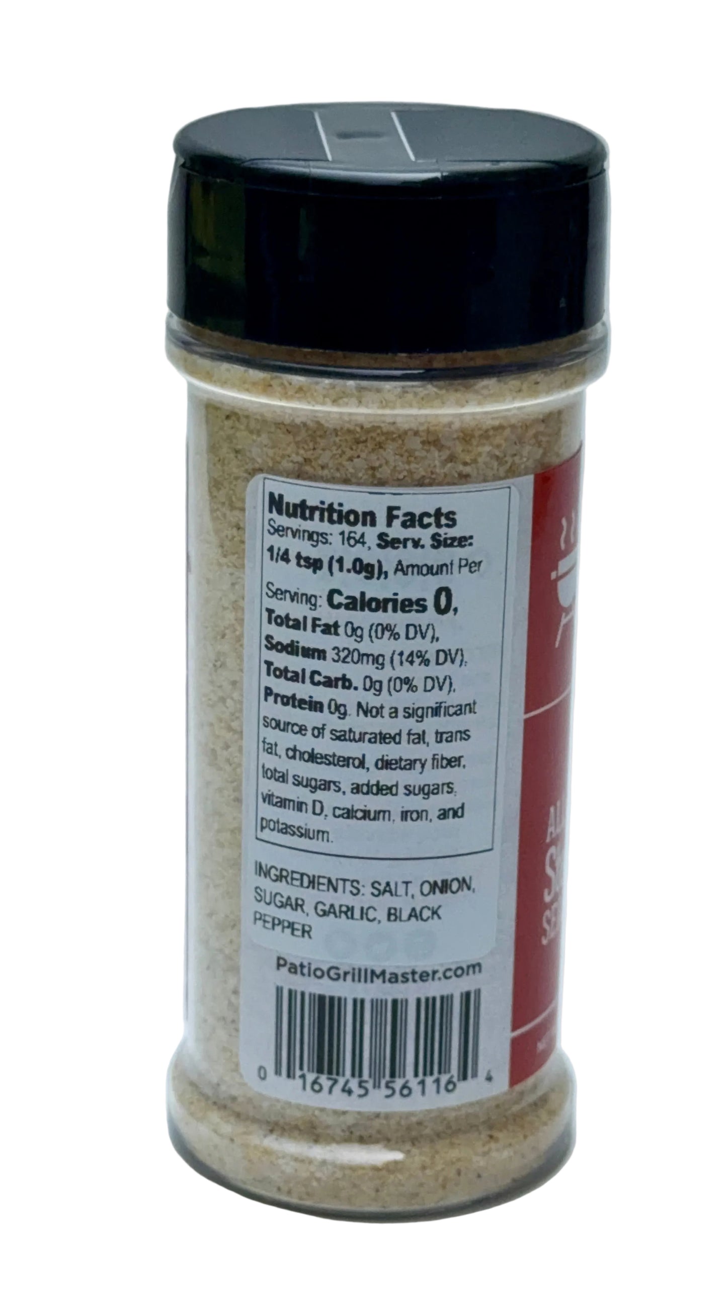 nutrition facts for All Purpose Steak & Burger Seasoning