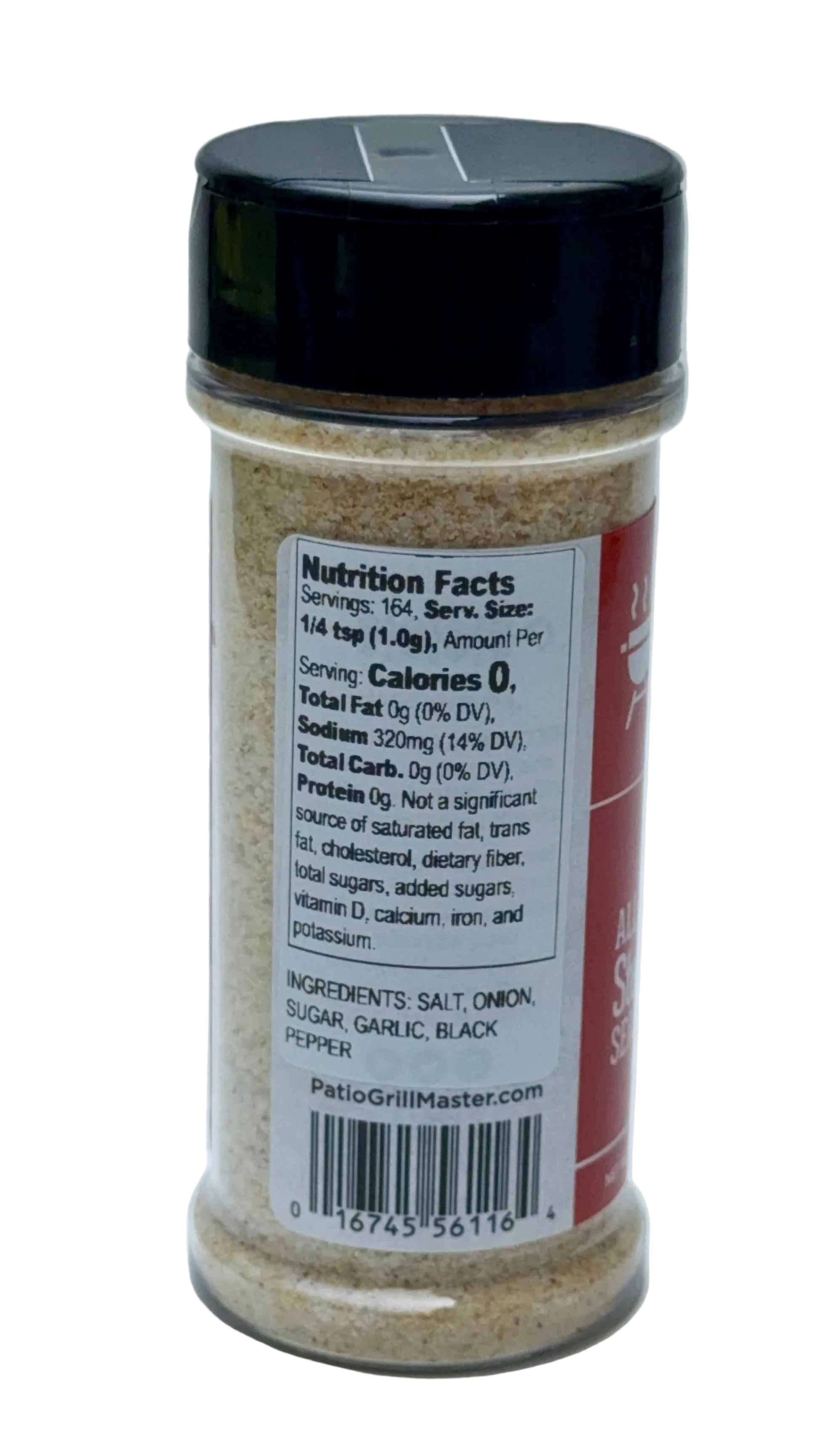 nutrition facts for All Purpose Steak & Burger Seasoning