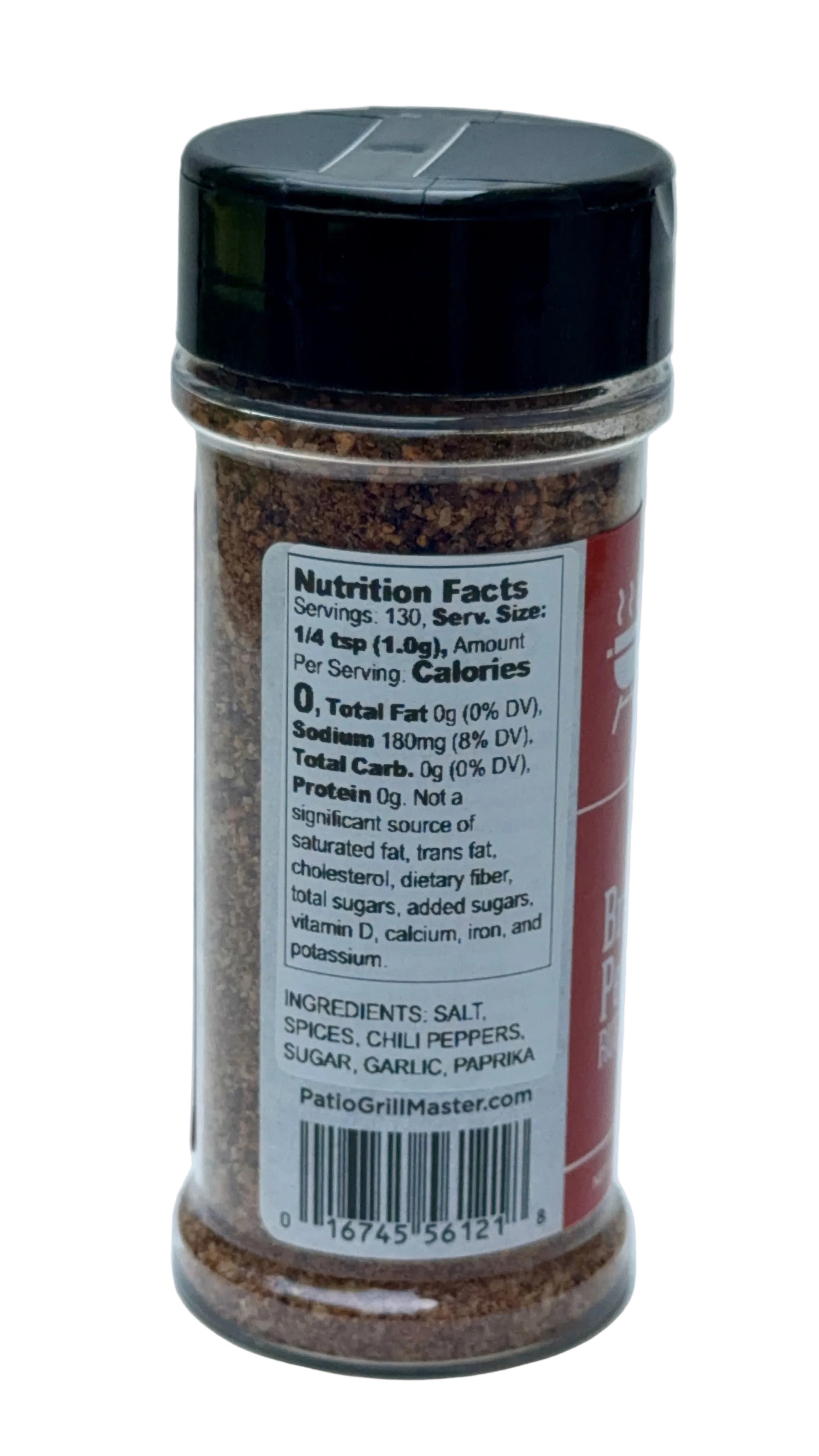 nutrition facts for Brisket & Pepper Steak Rub