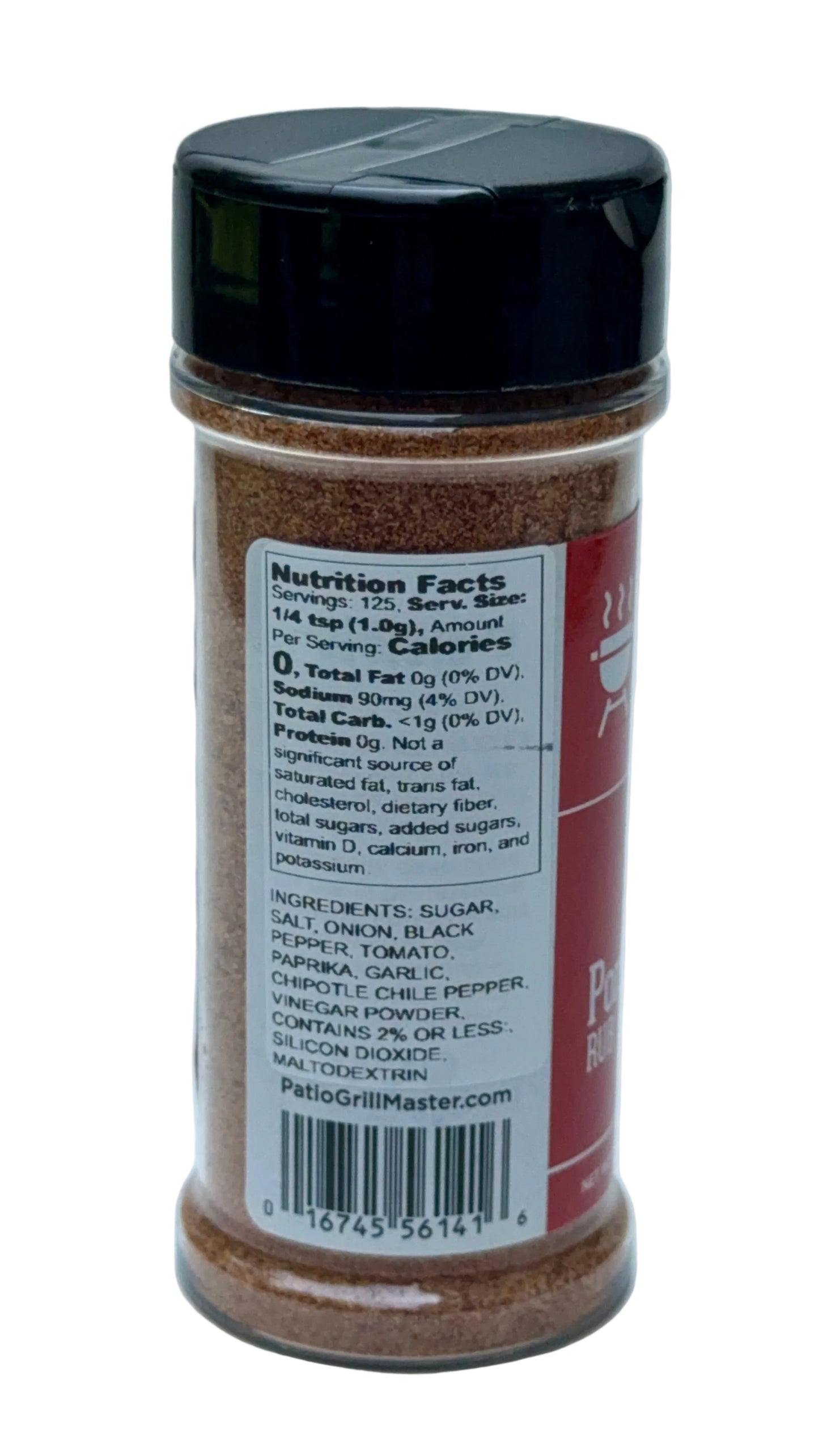 nutrition facts for Pork & BBQ Rub