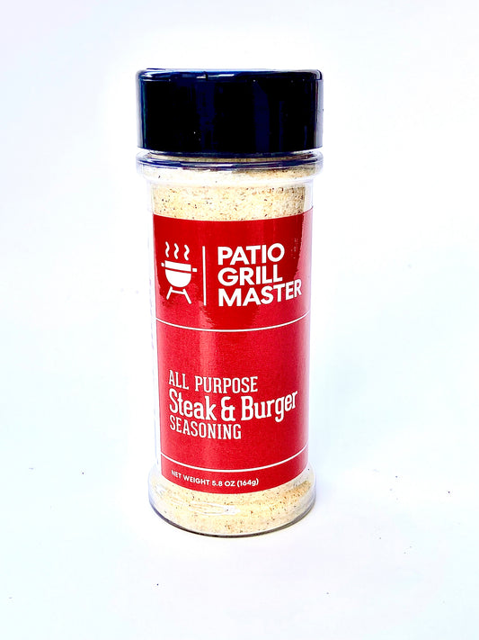 PGM All Purpose Steak & Burger Seasoning on a white background